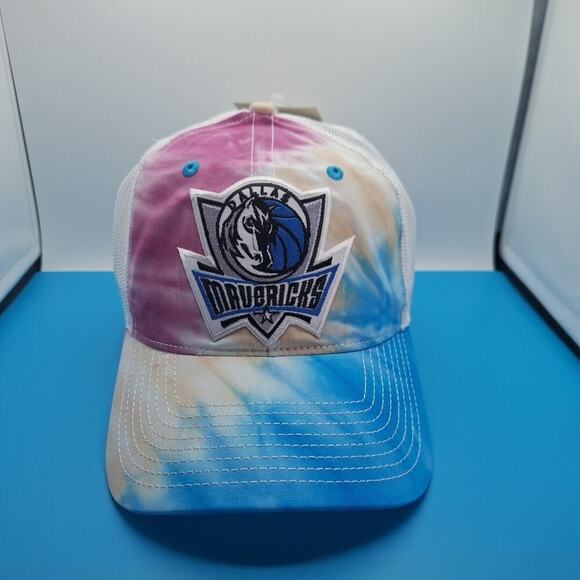 Dallas Mavericks Tie Dye Trucker Snapback Patch Hat Cap NBA The Game Cotton - Picture 1 of 8